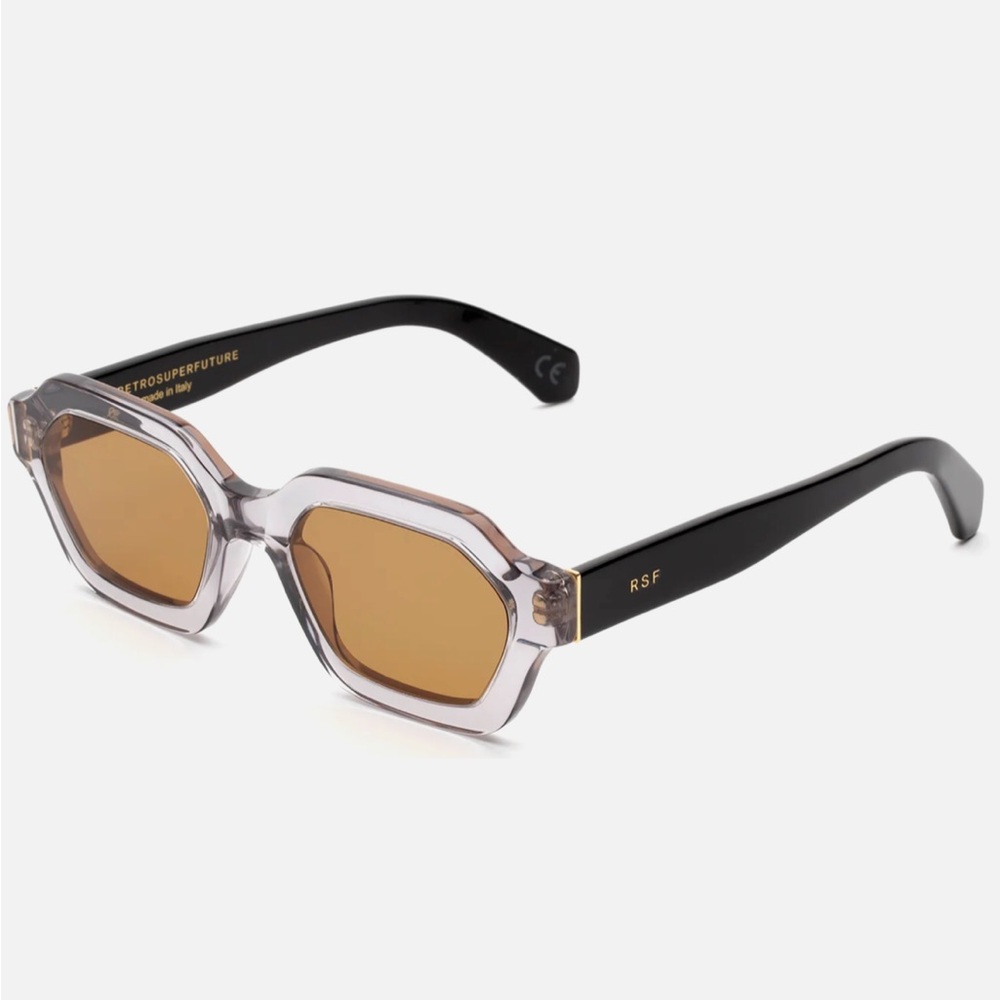 Retrosuperfuture Pooch Mod Black and Brown Sunglasses